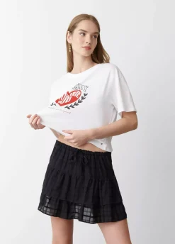 Falda Volantes Textura-Brownie Spain Hot