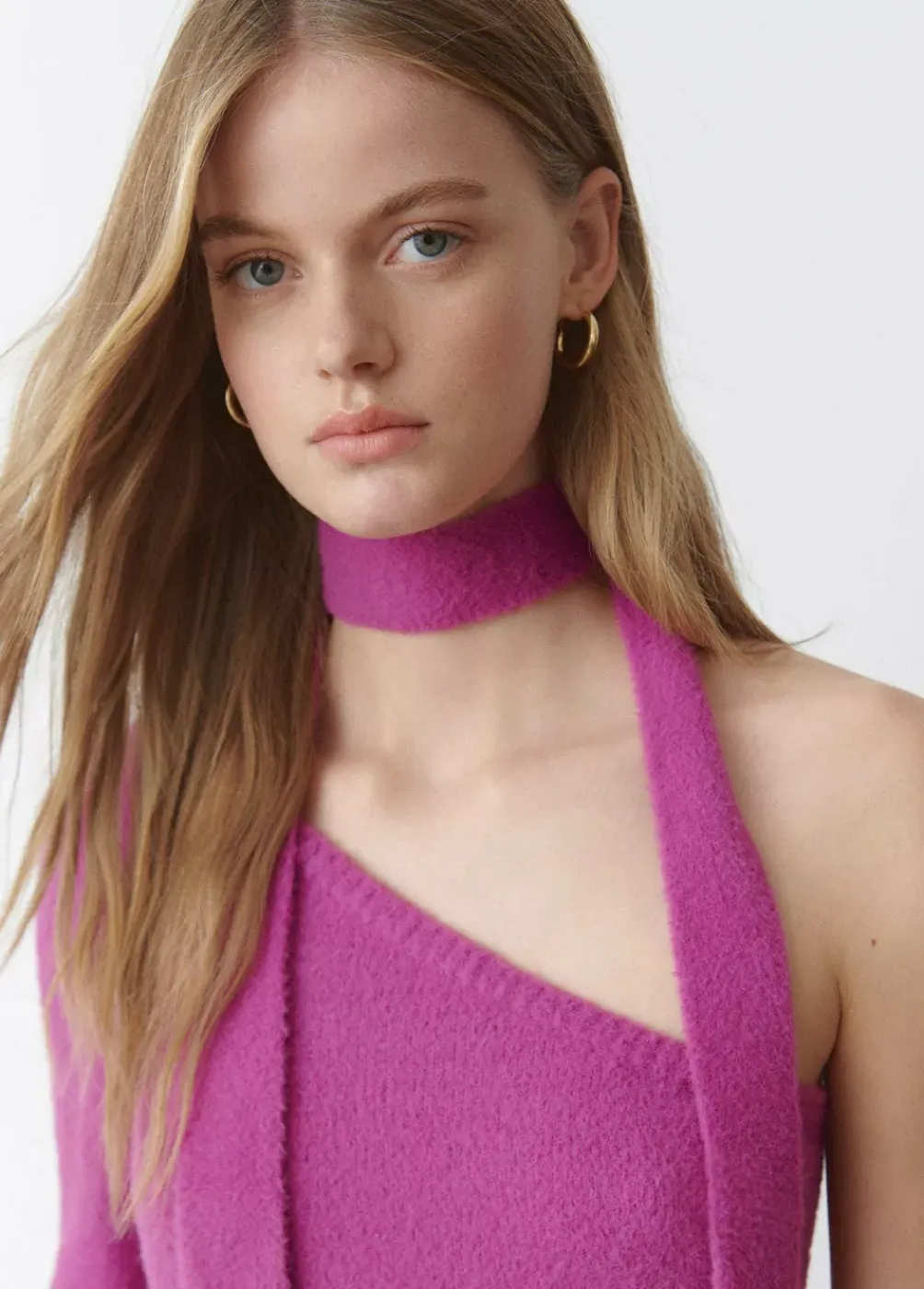 Jersey Asimetrico Pelo Bufanda-Brownie Spain Outlet