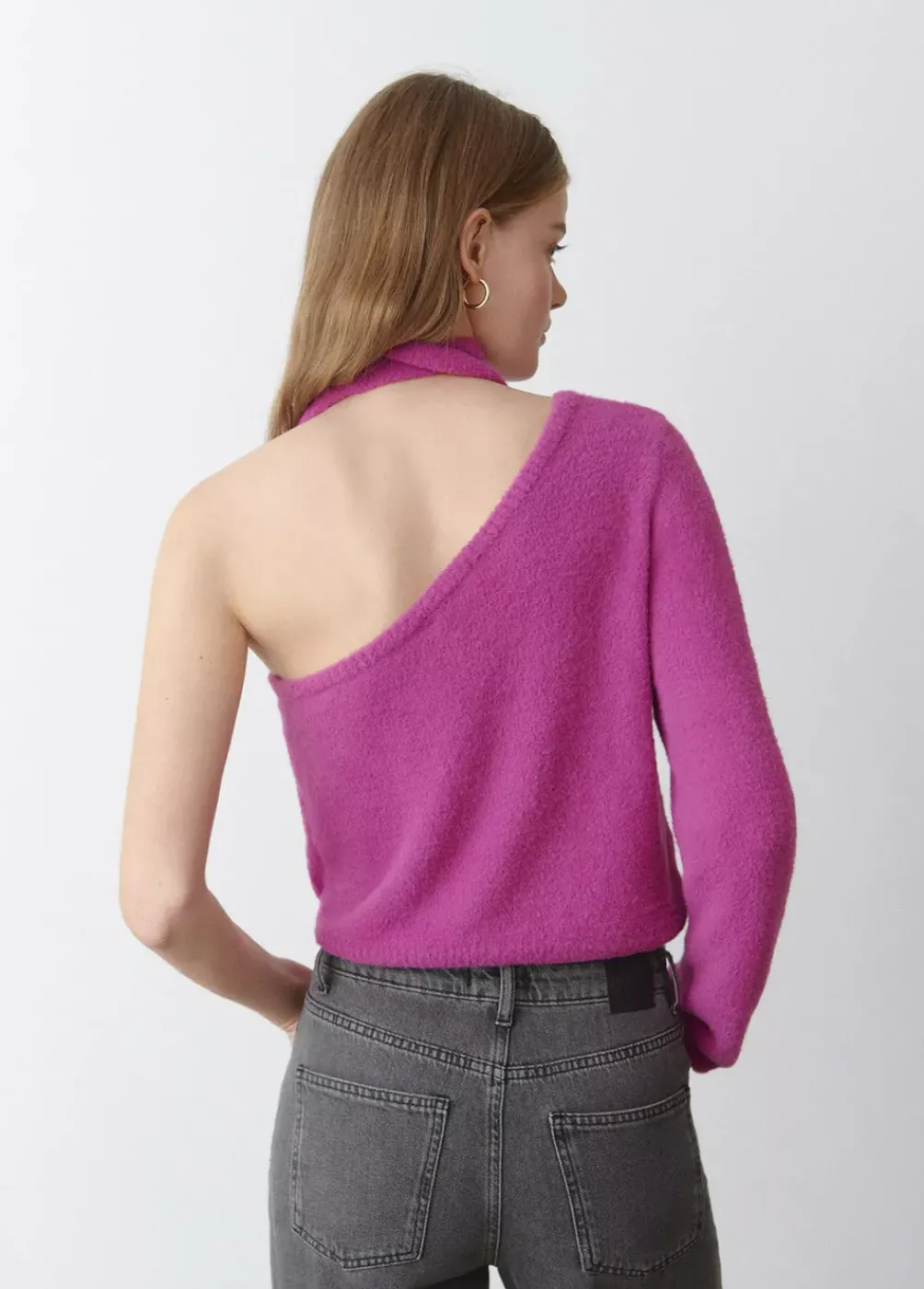 Jersey Asimetrico Pelo Bufanda-Brownie Spain Outlet