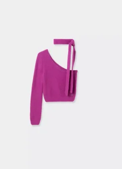 Jersey Asimetrico Pelo Bufanda-Brownie Spain Outlet