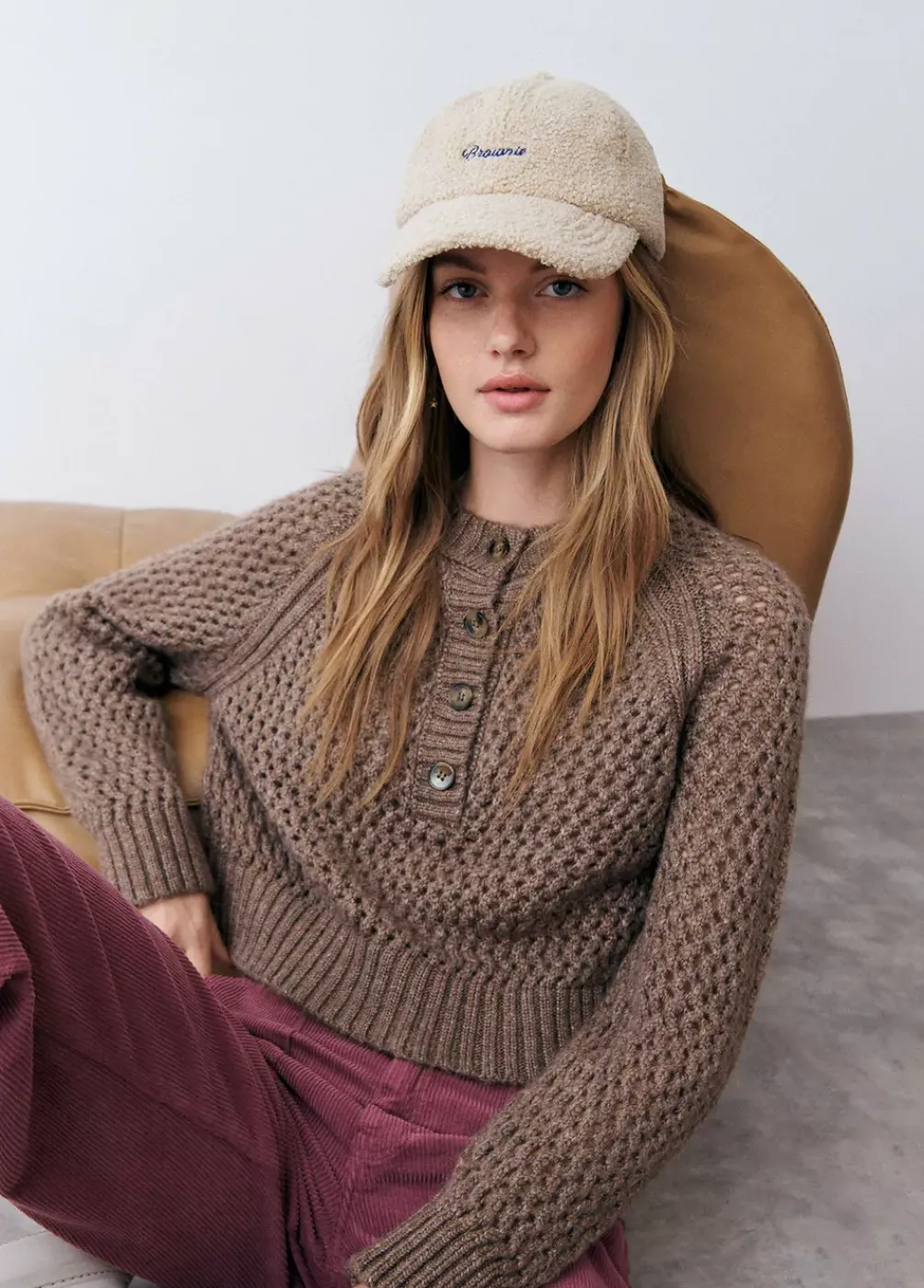 Jersey Calado Botones Cuello-Brownie Spain Clearance