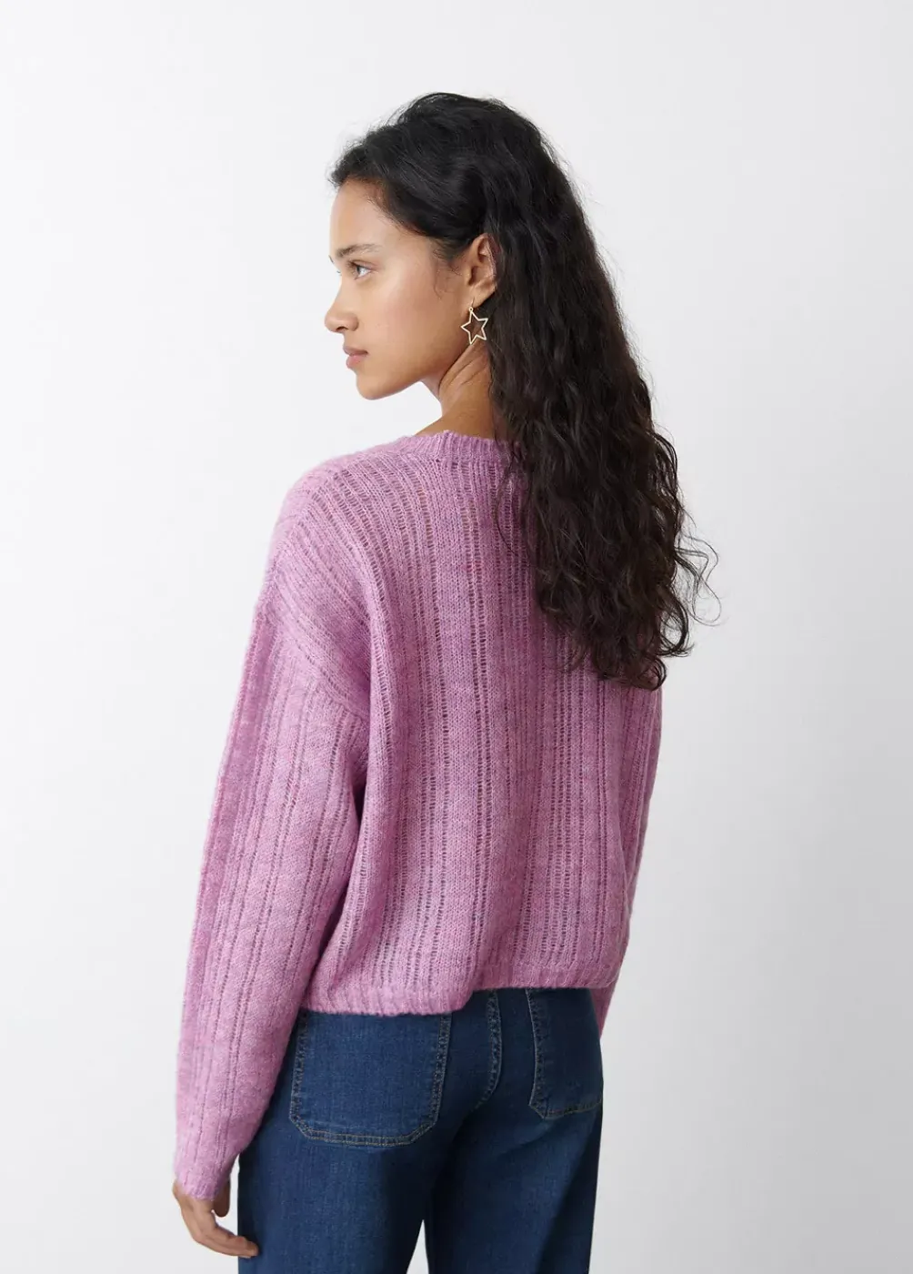 Jersey Calado Cuello Redondo Rosa-Brownie Spain Discount