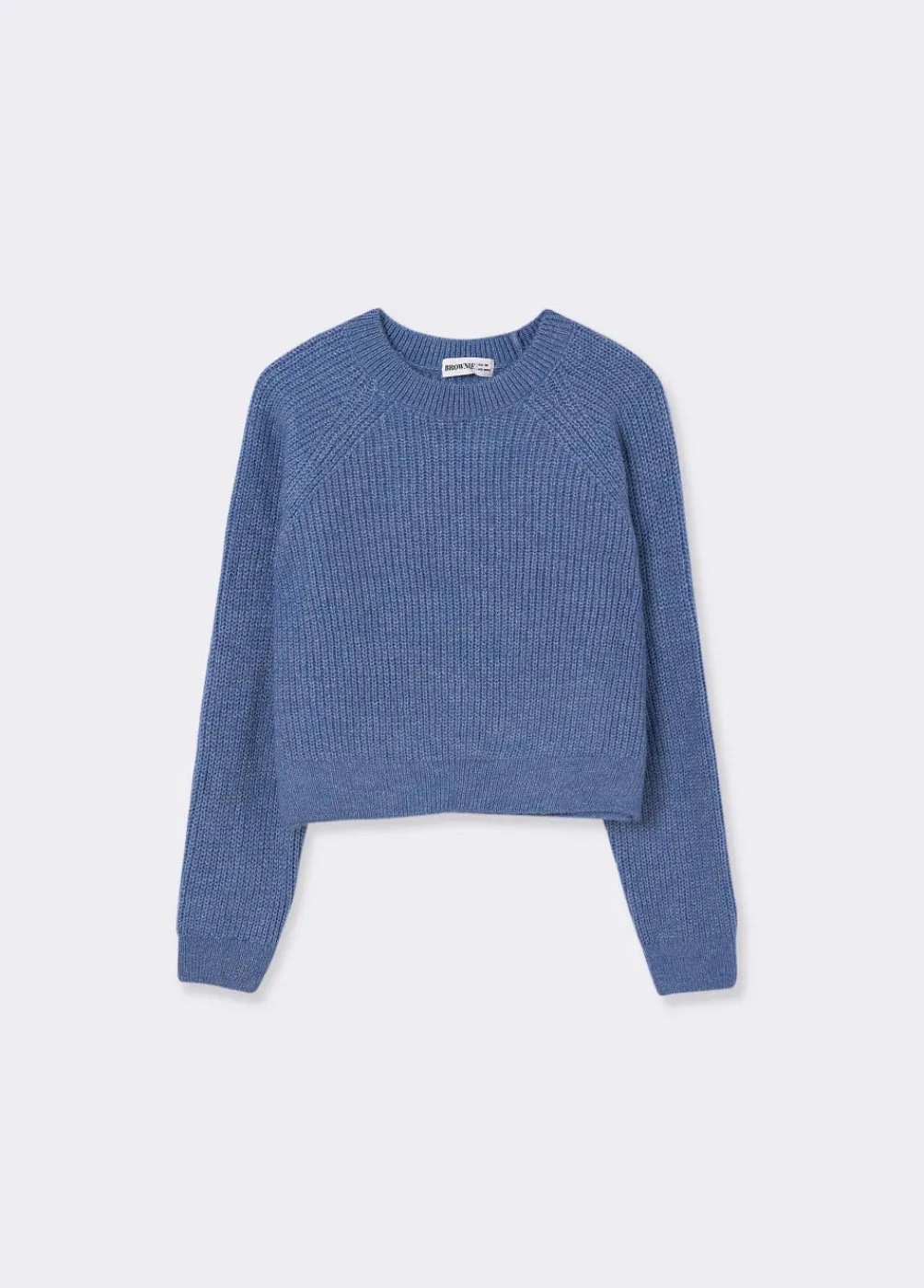 Jersey Cropped Basico Cuello Redondo-Brownie Spain Fashion