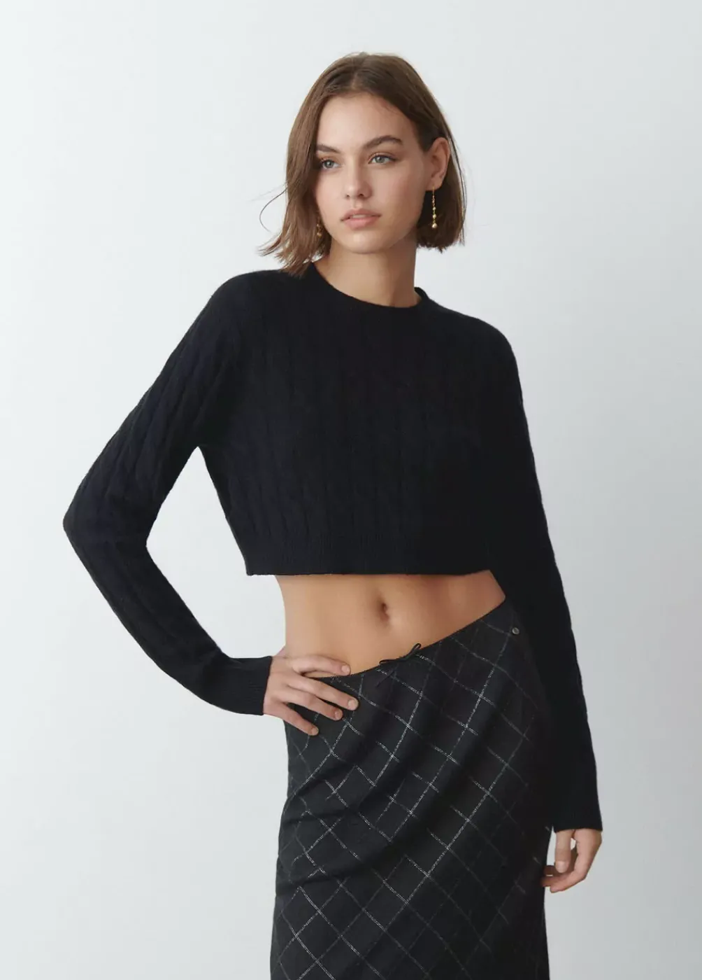 Jersey Cropped Trenzas-Brownie Spain Hot