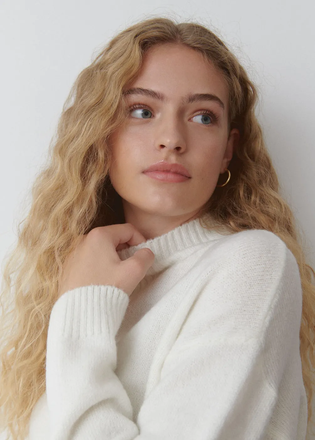 Jersey Cuello Alto Cropped Crudo-Brownie Spain Clearance