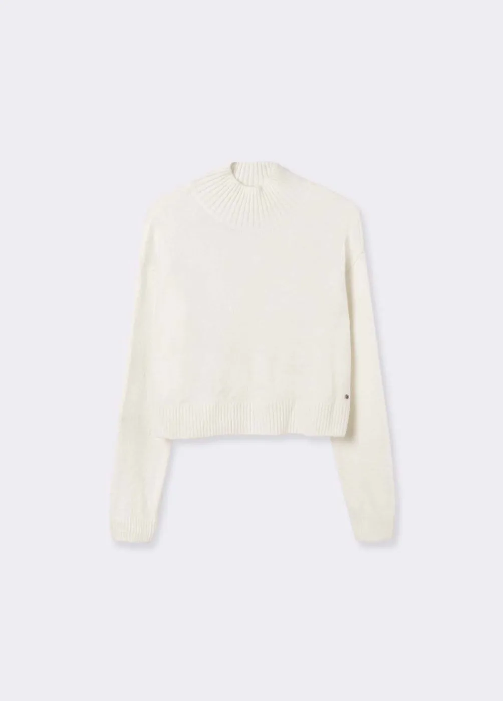 Jersey Cuello Alto Cropped Crudo-Brownie Spain Clearance