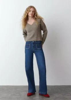 Jersey Cuello Pico-Brownie Spain Discount