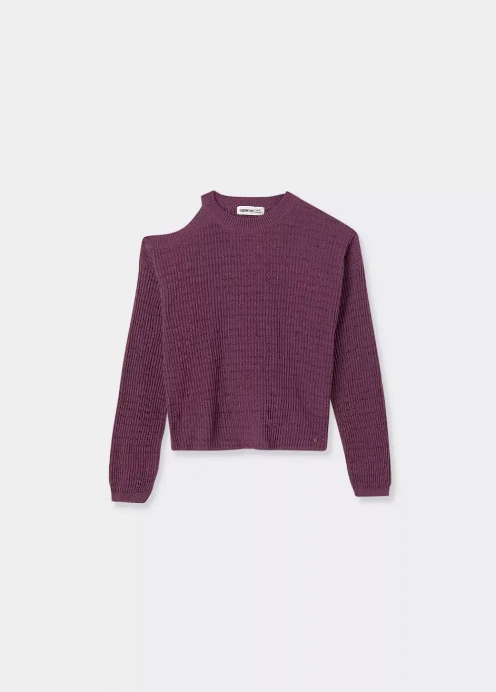 Jersey Cut Out Hilo Metalizado Berenjena-Brownie Spain Online