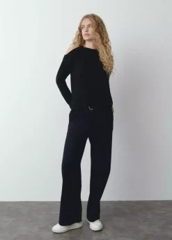 Jersey Cut Out Hilo Metalizado Negro-Brownie Spain New