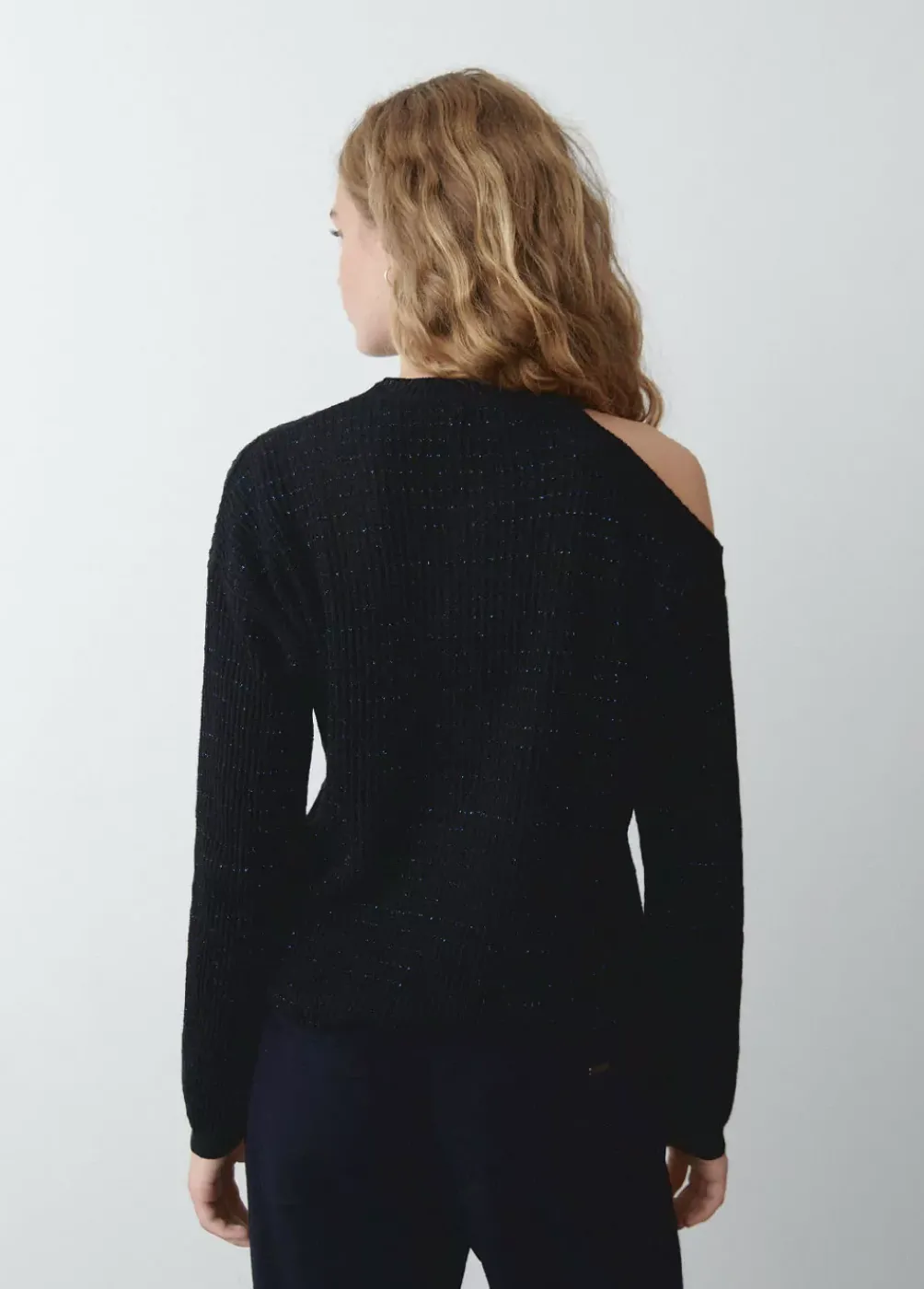 Jersey Cut Out Hilo Metalizado Negro-Brownie Spain New