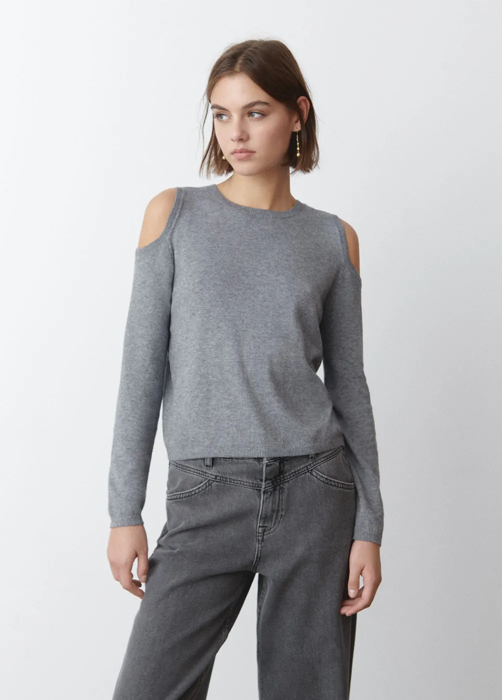 Jersey Hombros Abiertos Punto-Brownie Spain Fashion