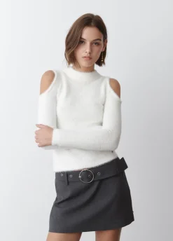 Jersey Hombros Descubierto Pelo-Brownie Spain Fashion