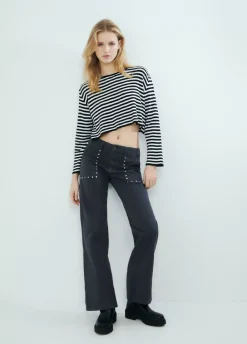 Jersey Rayas Cropped-Brownie Spain Online