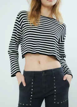 Jersey Rayas Cropped-Brownie Spain Online