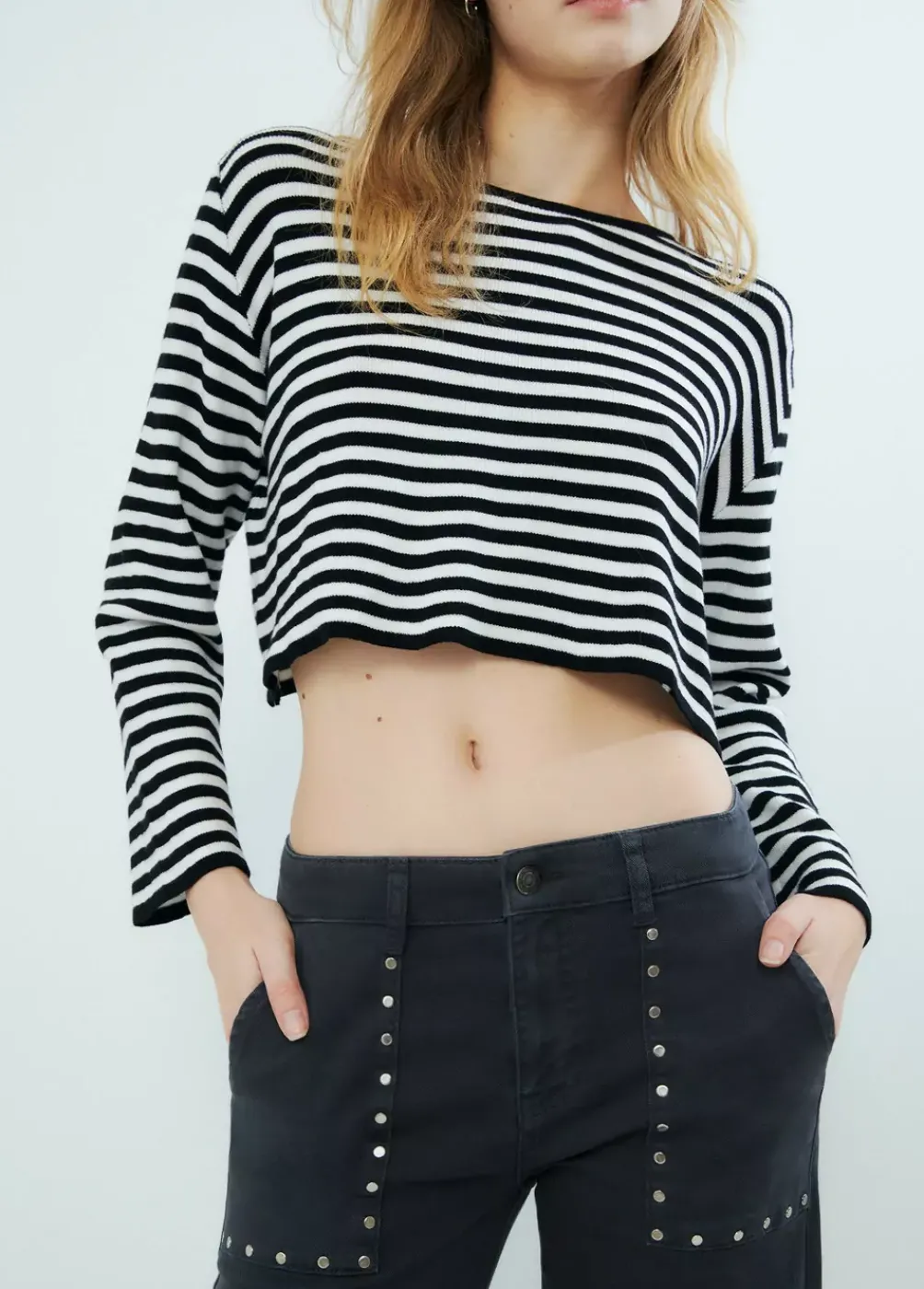 Jersey Rayas Cropped-Brownie Spain Online