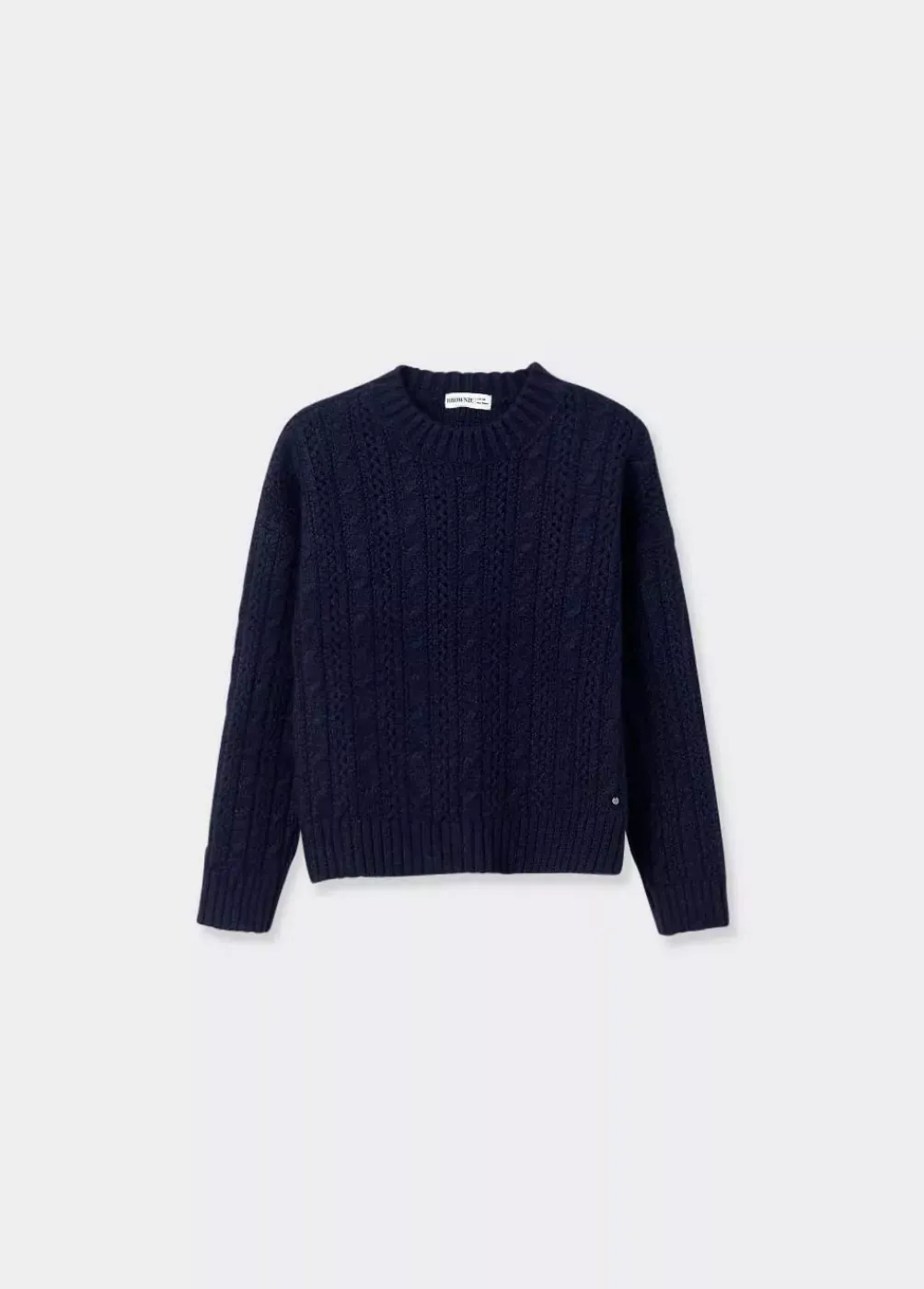 Jersey Trenzas Cuello Redondo Marino-Brownie Spain Discount