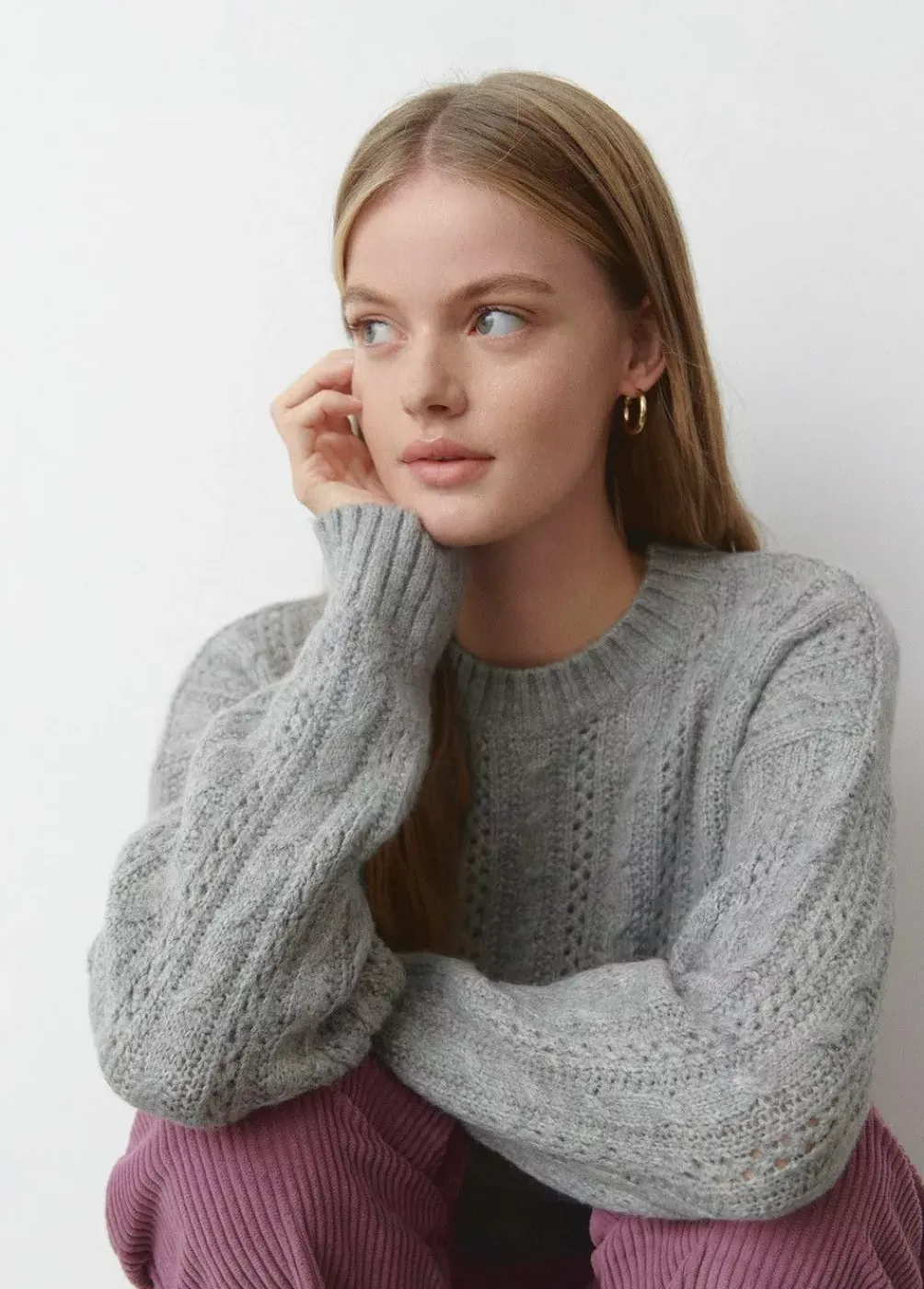 Jersey Trenzas Cuello Redondo-Brownie Spain Online