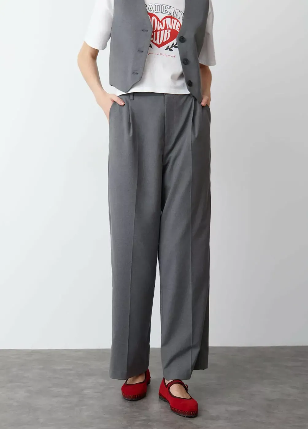 Pantalon Ancho Pinzas-Brownie Spain Outlet