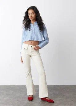 Pantalon Campana Bolsillos Frontales-Brownie Spain Sale