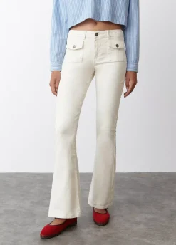 Pantalon Campana Bolsillos Frontales-Brownie Spain Sale