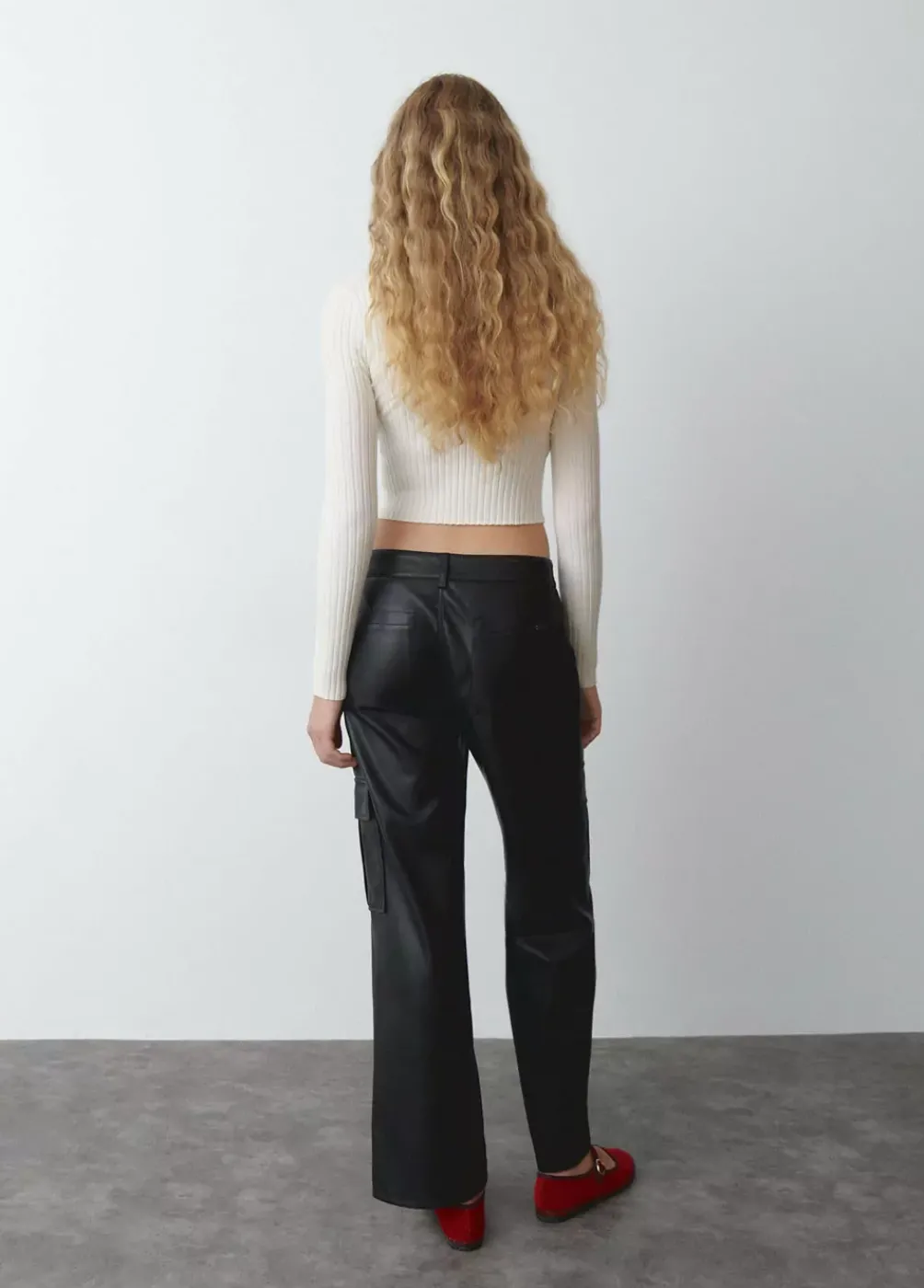 Pantalon Cargo Efecto Piel-Brownie Spain Clearance