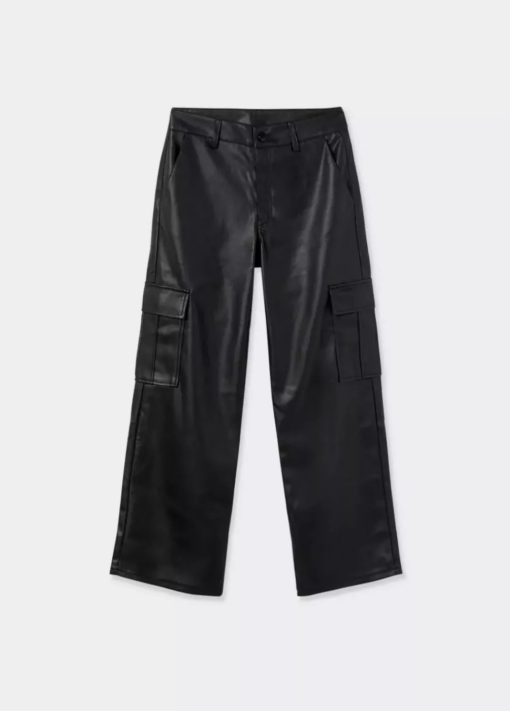 Pantalon Cargo Efecto Piel-Brownie Spain Clearance