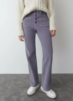 Pantalon Pana Culotte Bolsillo Frontal-Brownie Spain Fashion