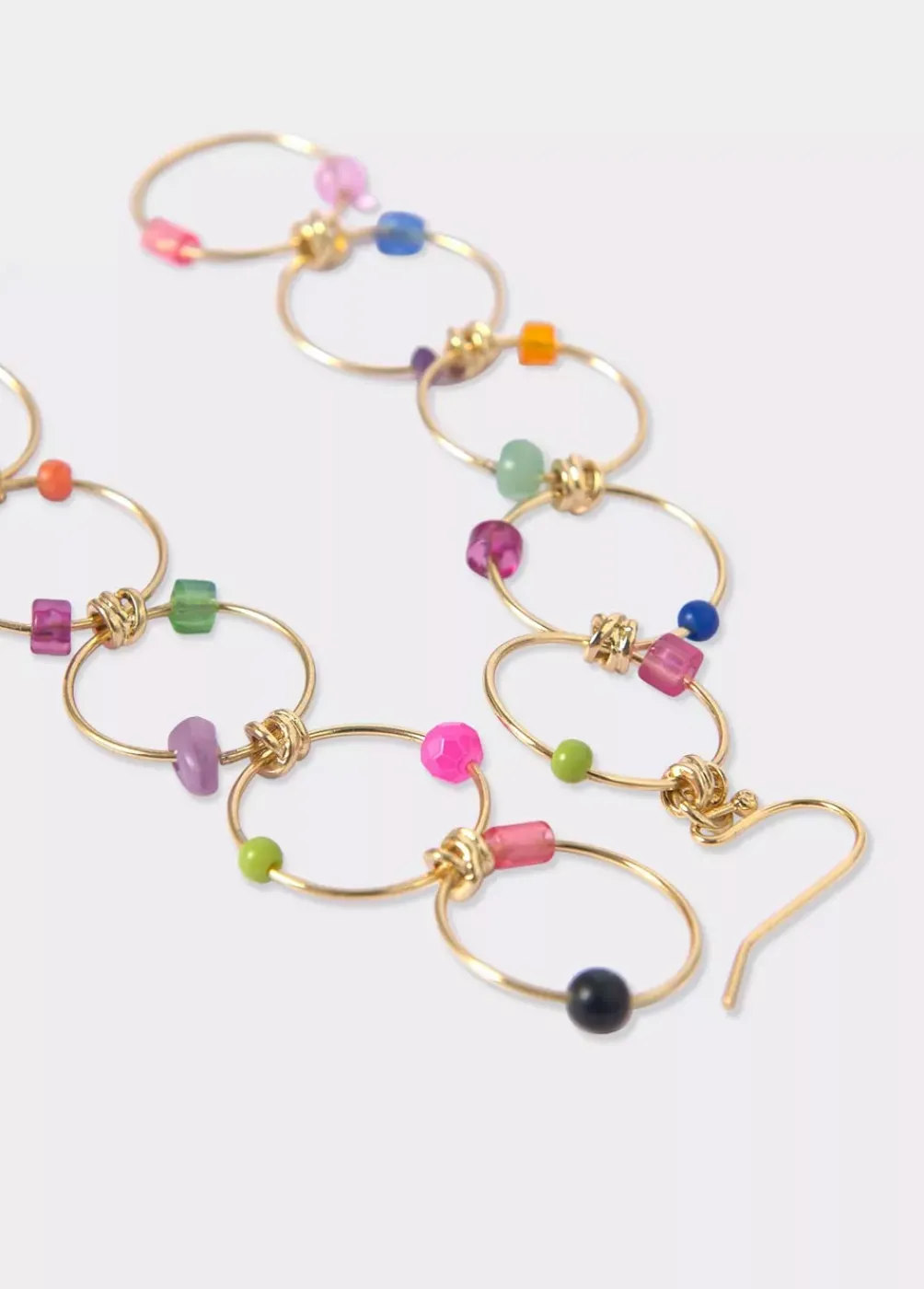 Pendientes Largo Cinco Aros Piedras-Brownie Spain Best