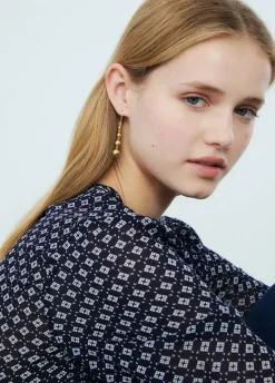 Pendientes Largos Bolitas-Brownie Spain Clearance