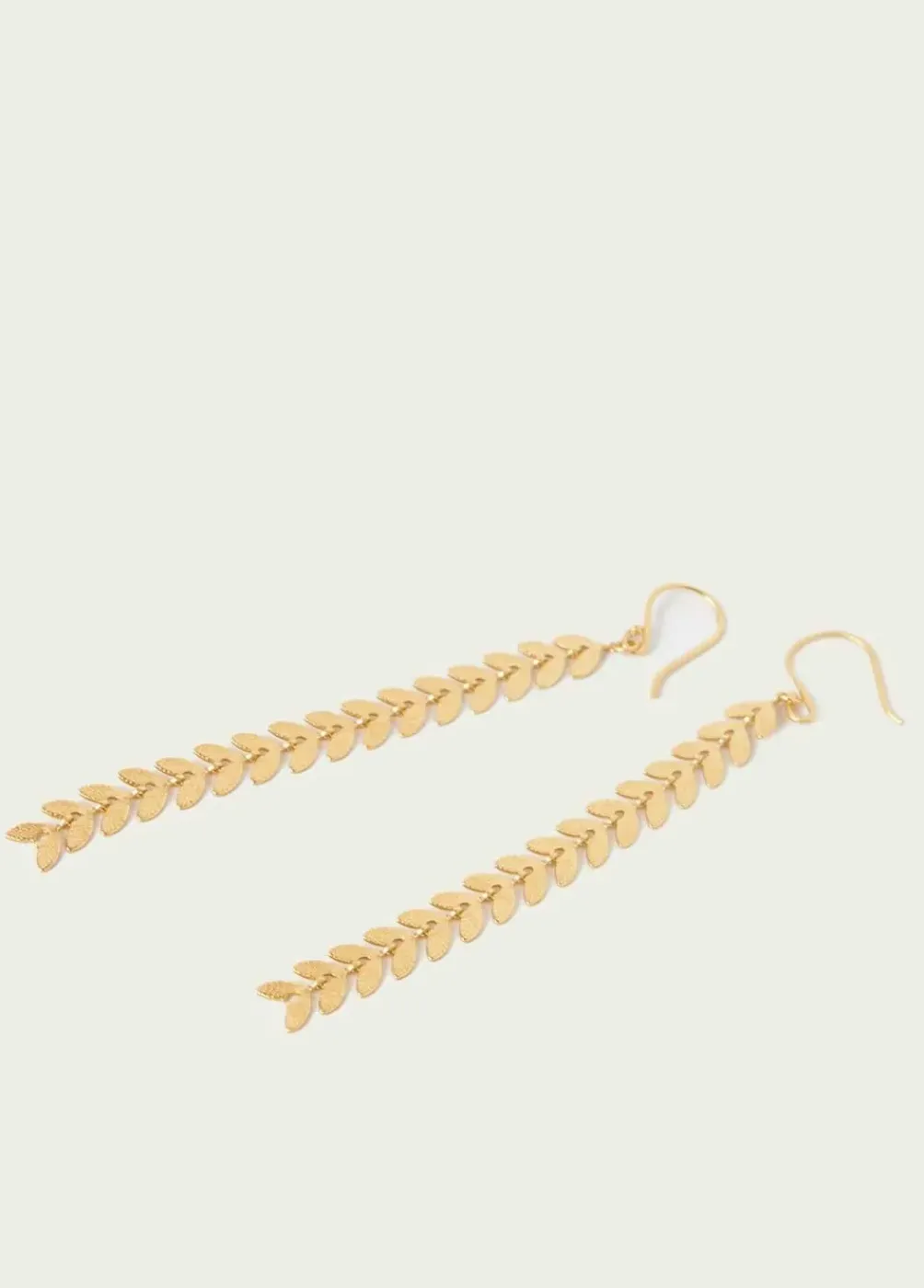 Pendientes Largos Hojitas-Brownie Spain Discount