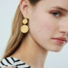 Pendientes Largos Tres Discos-Brownie Spain Discount