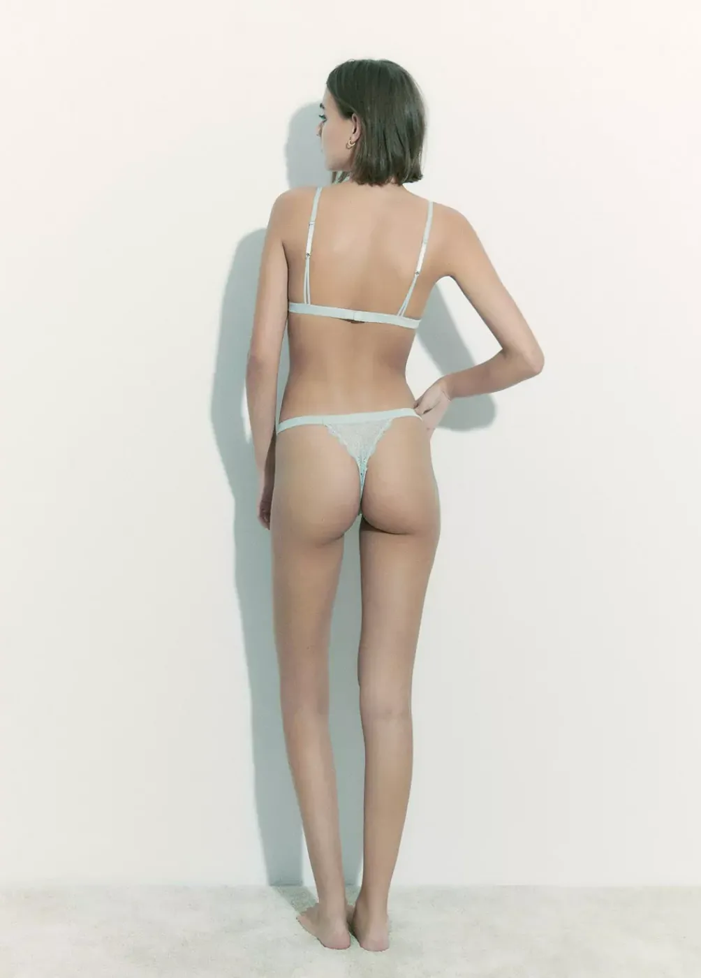 Tanga Saten Puntilla-Brownie Spain Sale