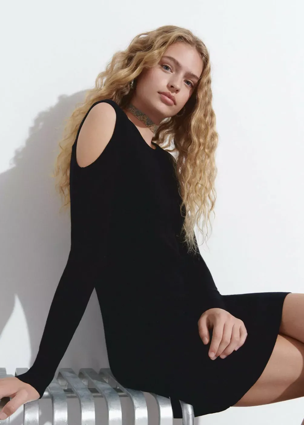 Vestido Cut Out Hombros-Brownie Spain Discount