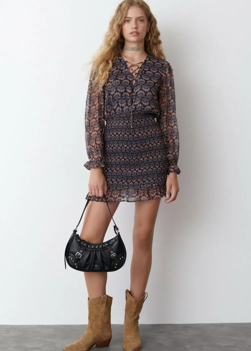 Vestido Engomado Estampado Indio-Brownie Spain Outlet