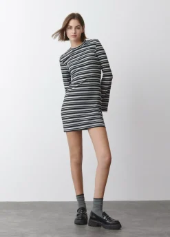 Vestido Rayas Manga Larga-Brownie Spain New