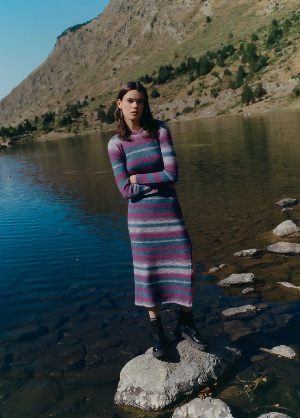 Vestido Space Dyed Largo-Brownie Spain Online